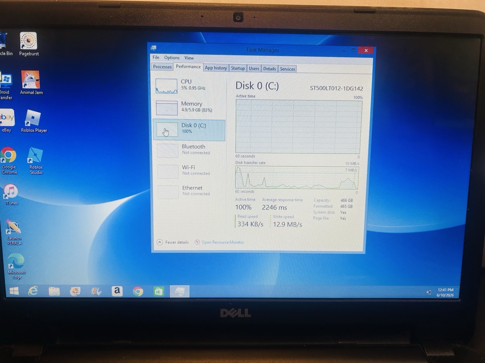 Dell Inspiron 15-3567 15.6″ i3-4010U 6 GB RAM DDR3 500 GB