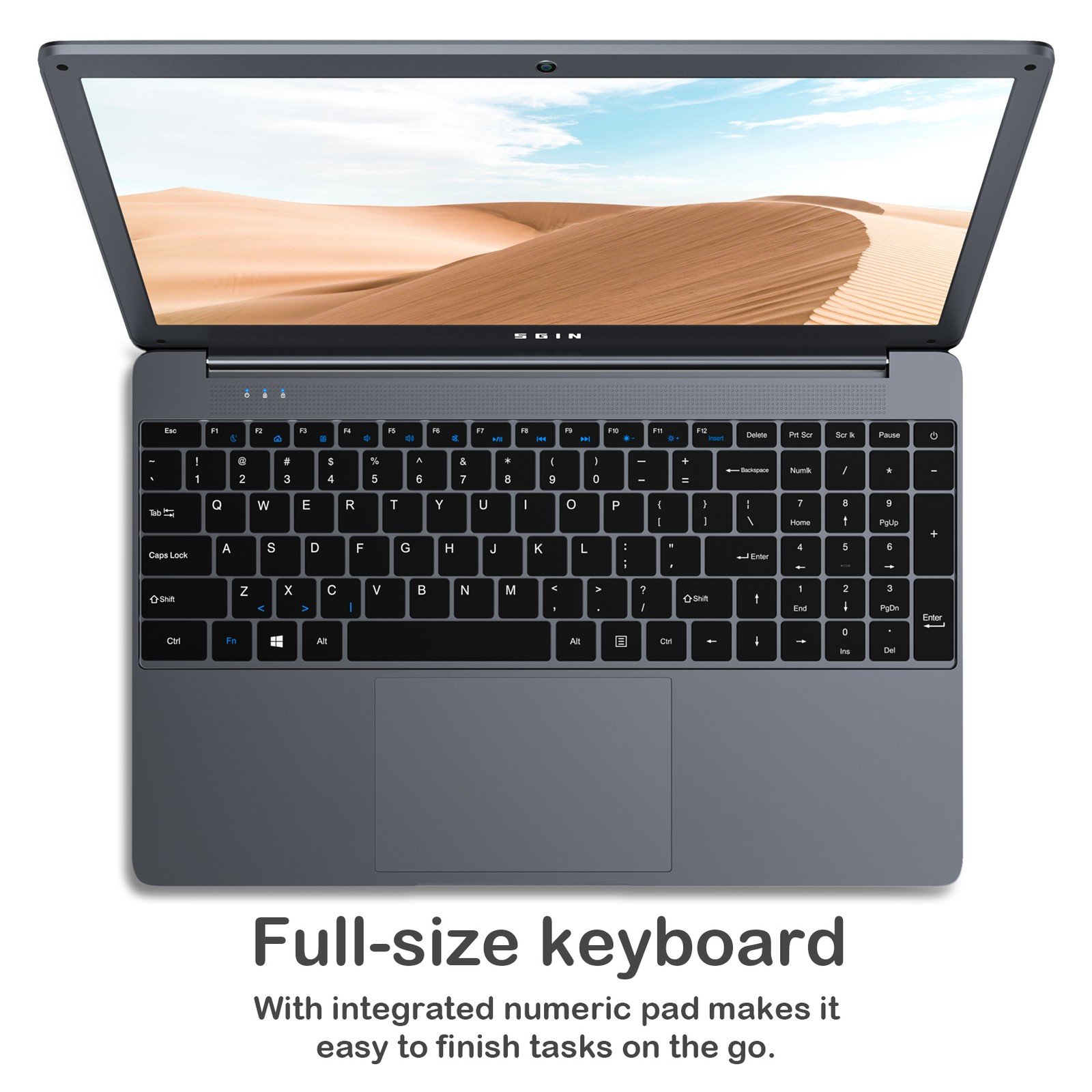 SGIN 15.6 inch Laptop 8GB 12GB RAM+256GB 512GB SSD Intel Celeron WIFI Windows 11