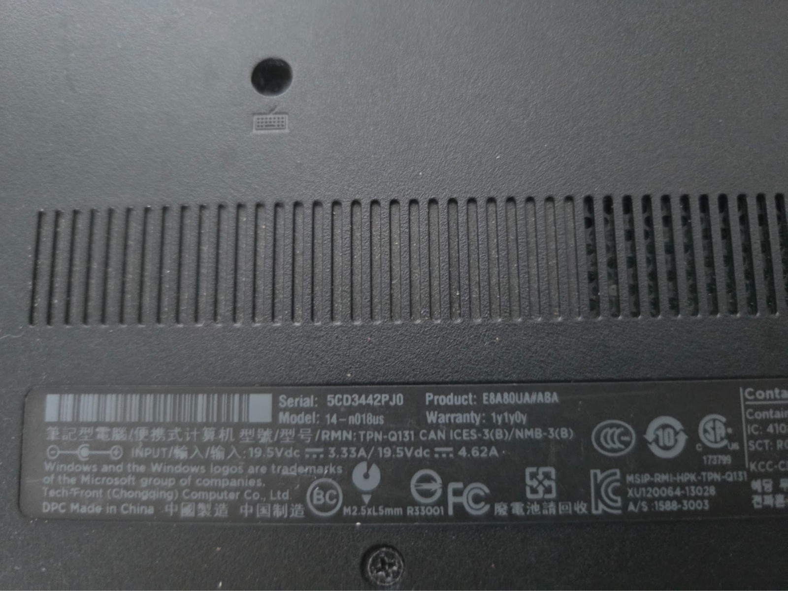 HP Pavilion 14-n018us Laptop 14 Inch Display Windows 8 DTS Sound+