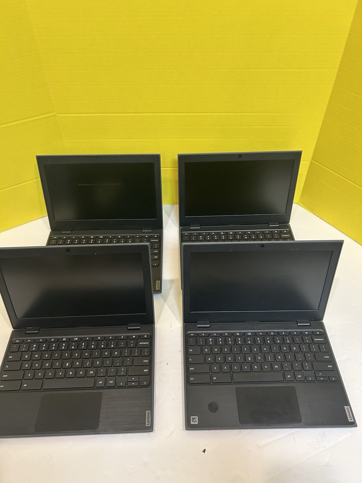 Lot of 4 Lenovo 100e Chromebook 2nd Gen MTK 4GB 32GB F Parts Repair