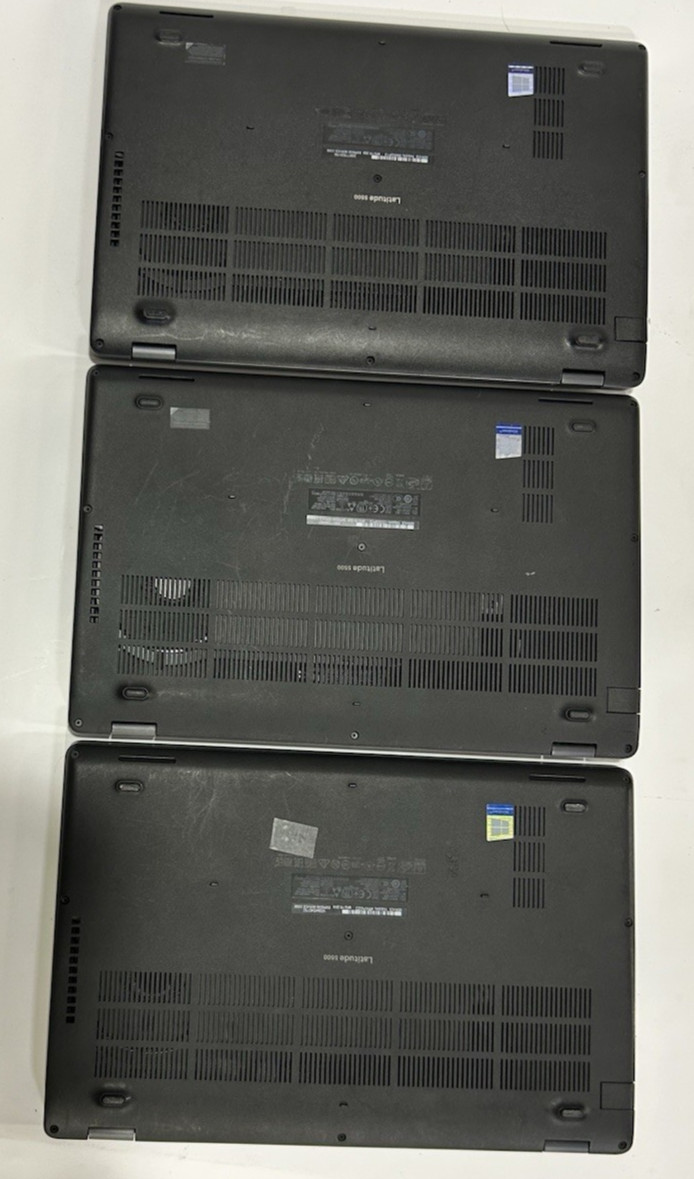 LOT OF 3 Dell Latitude 5500 Intel i3-8145u @2.1GHZ – 8GB RAM – 128GB SSD – W11P