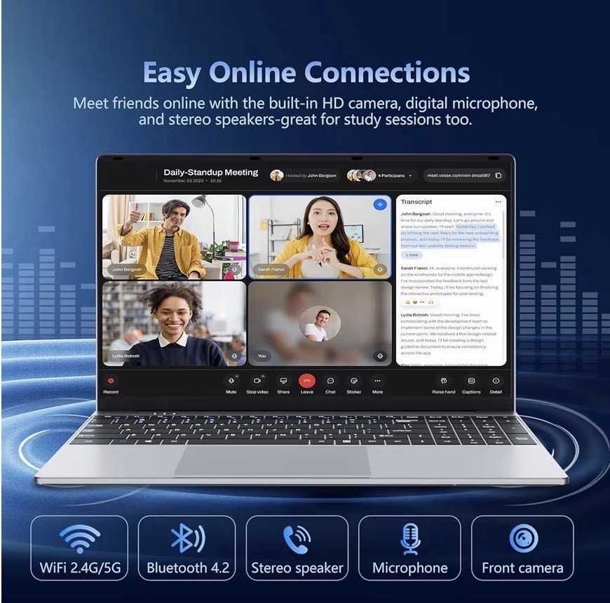 15.6″ FHD Laptop Intel Core i5-7Y54 16GB RAM 1TB SSD Win 11 Pro