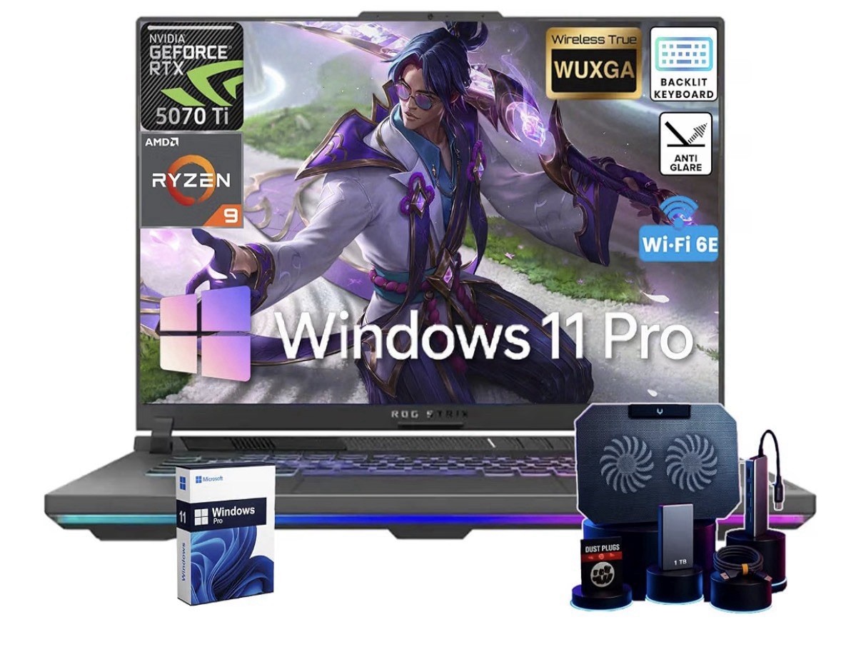 ASUS ROG Strix G16 16″ 2.5K Gaming Laptop Ultra 9 RTX 5070 Ti 32GB 2TB Win 11pro