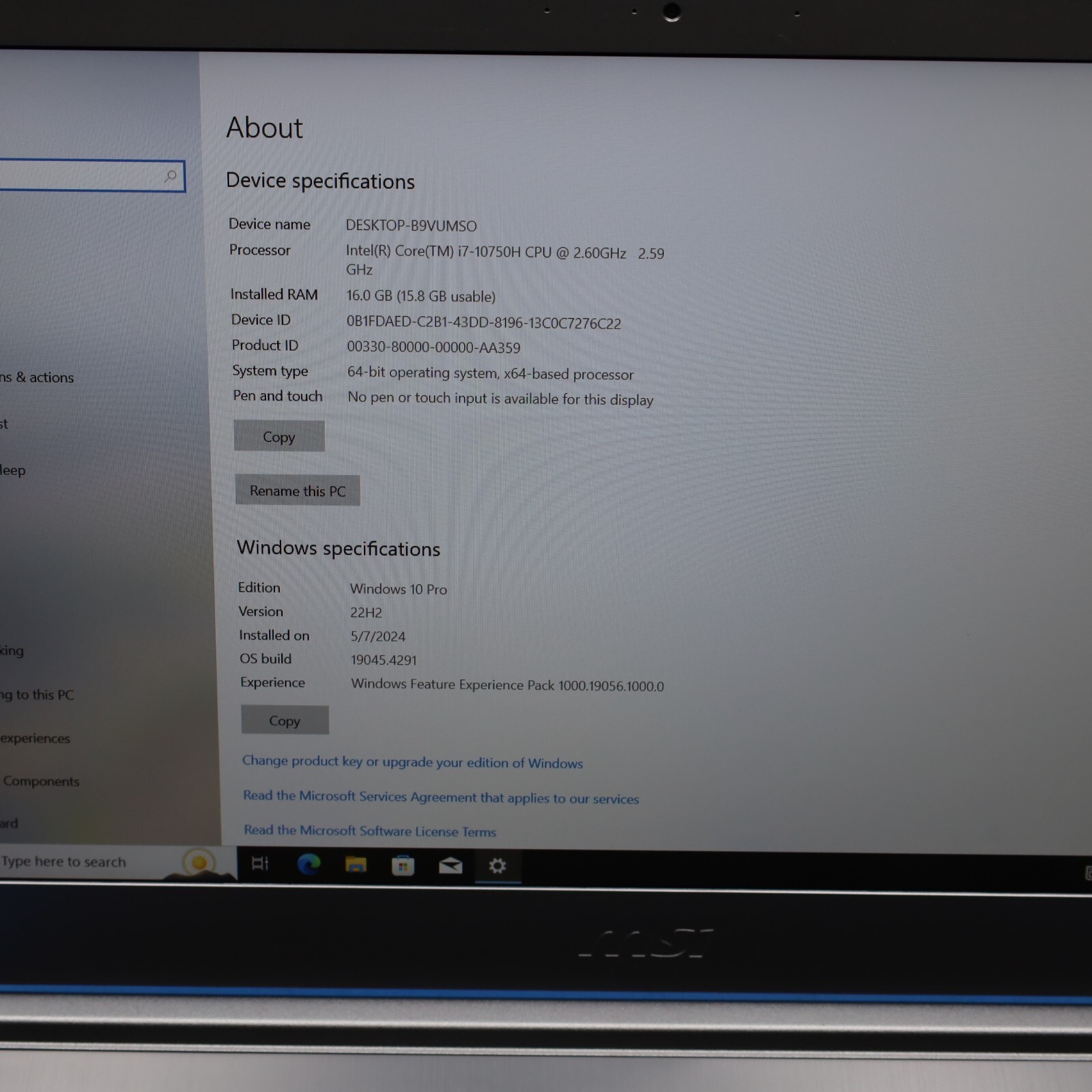 MSI WF65 10TH 15.6″ i7-10750H 16GB RAM 512GB SSD NVIDIA Quadro P620 PC Laptop