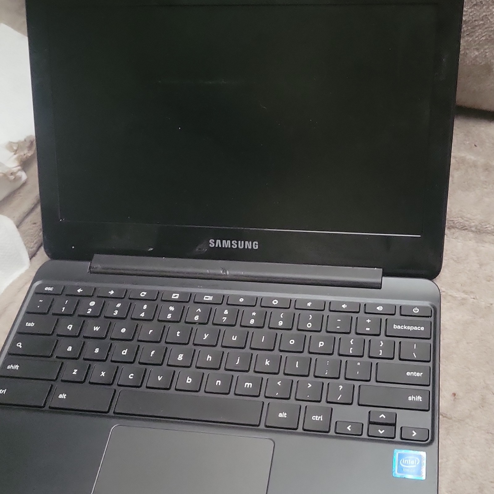 Samsung Chromebook Laptop Intel Celeron Chrome OS Gray Built-in Webcam