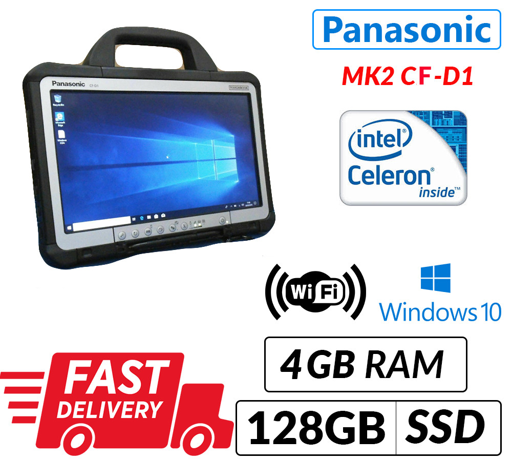 A Fast MK2 Panasonic Toughbook CF-D1 13.3″ Tablet 4GB 128GB Victory 10
