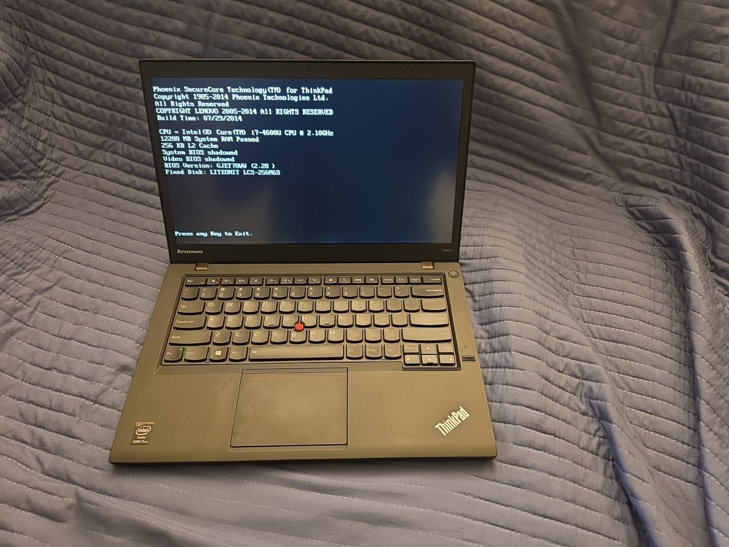 Lenovo ThinkPad T440s 14″ Core i7-4600u 2.10GHz 12GB, Windows 10