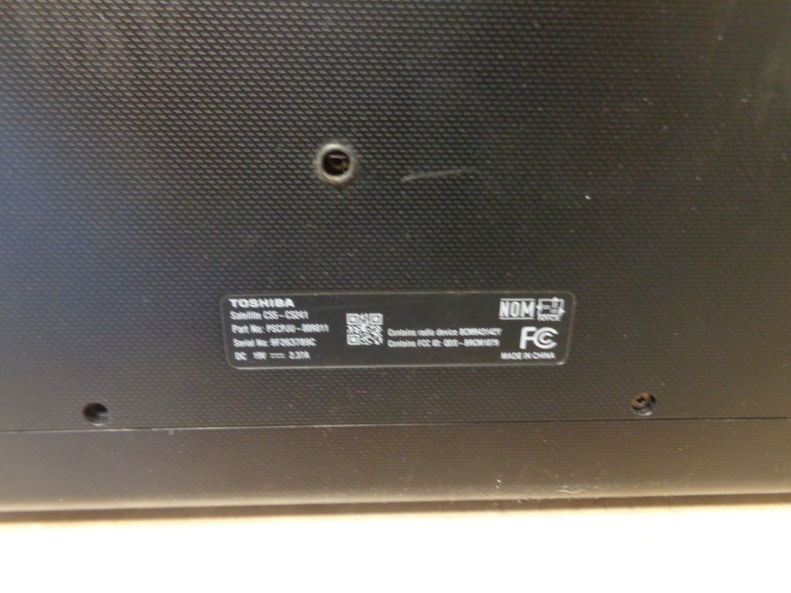 TOSHIBA SATELLITE C55-C5241 LAPTOP i5-5200U 2.20GHz 8GB RAM 15.6 Ethernet wifi