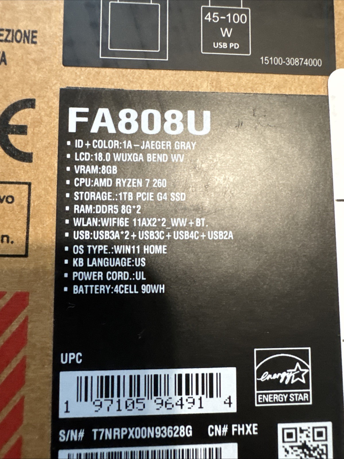 TUF Gaming A18 FA808UH-RS74 18 AMD Ryzen 7 5.1 Ghz, 16GB RAM, 1TB SSD RTX 5050