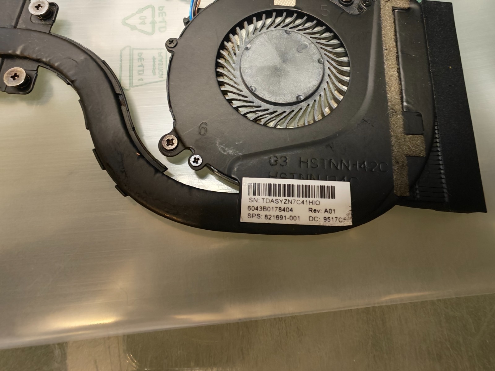HP 720 G3 G4 725 G3 G4 820 G3 G4 FAN HEATSINK 6043B0178404 821691-001 #