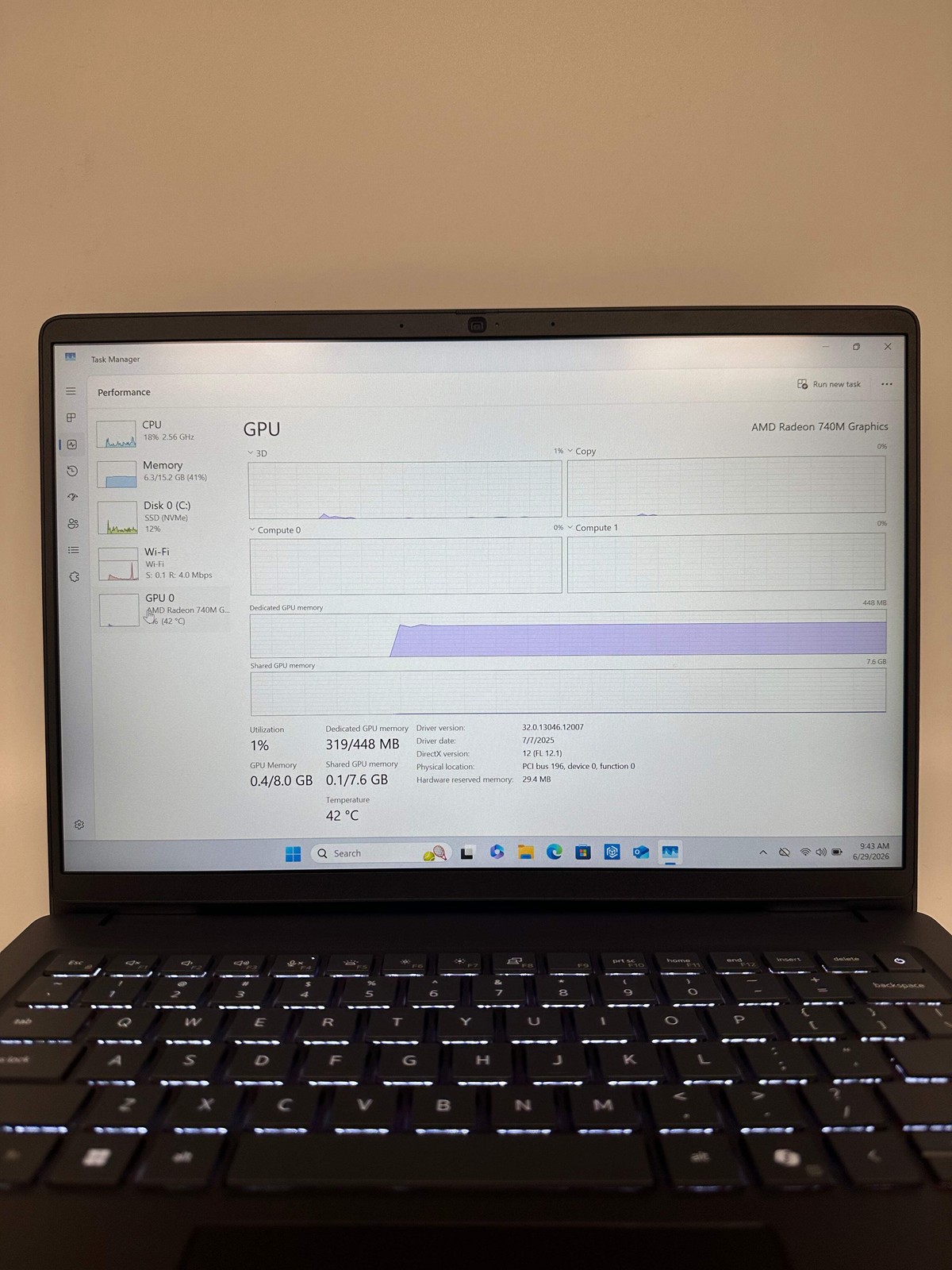 Dell Pro 14 Pc14255 Laptop 14-inch AMD Ryzen 5 16GB RAM 256GB – Used – A