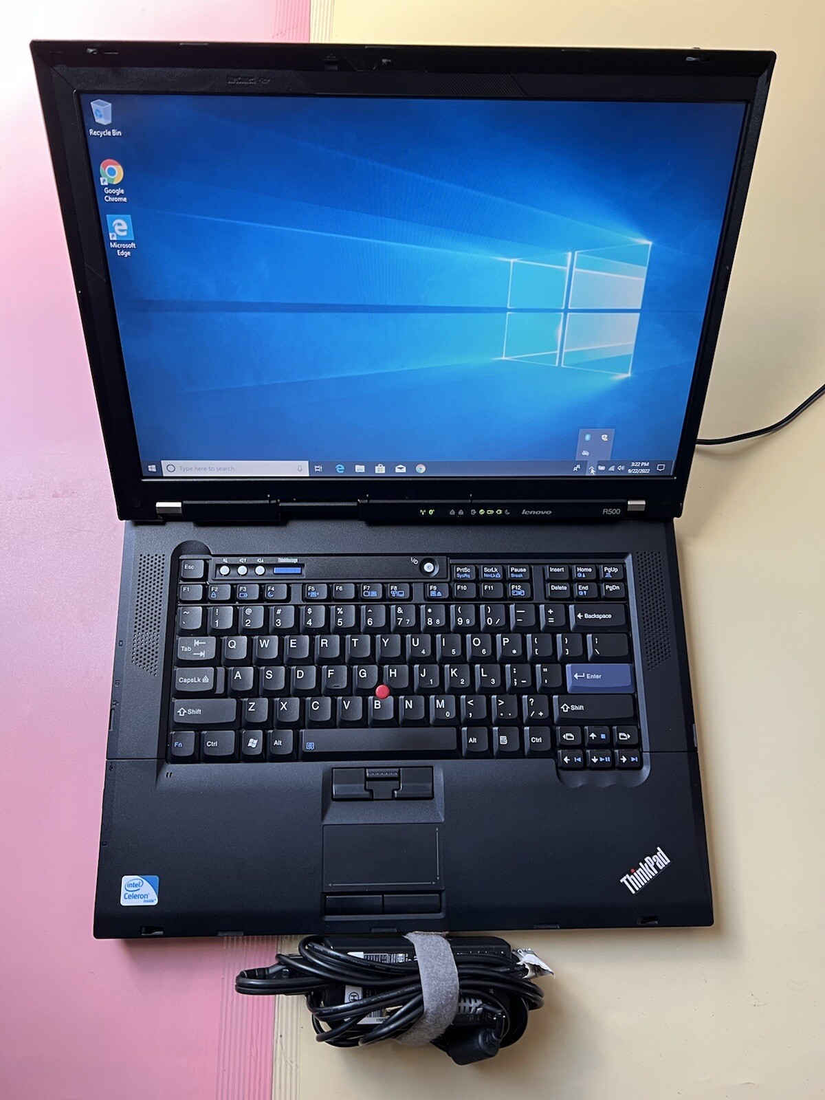 Lenovo Thinkpad R500 15.6″ Intel Celeron 4GB RAM 128GB SSD WEBCAM BLUETOOTH