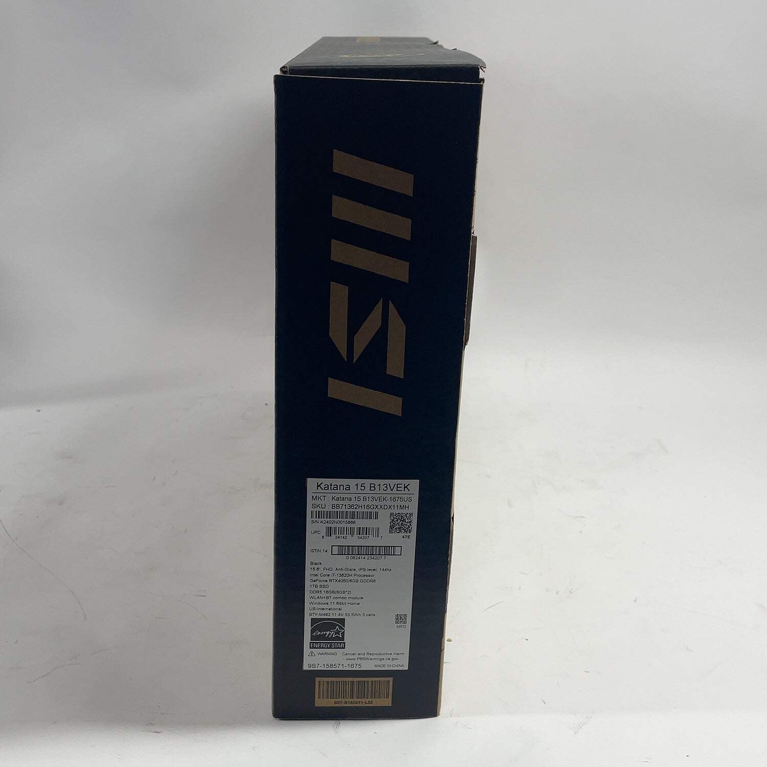 MSI Katana 15 B13V 15.6″ i7-13620H 1.8GHz 16GB RAM 1TB SSD GeForce RTX 4050