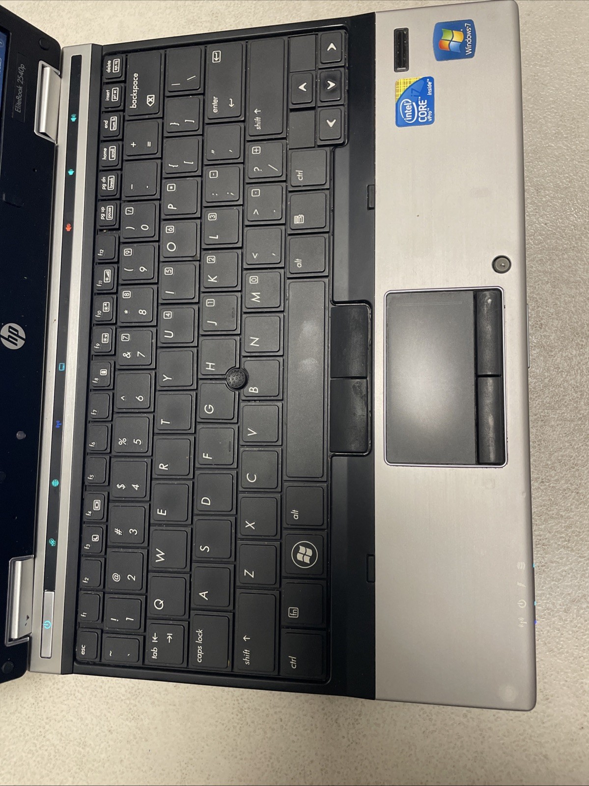 HP Elitebook 2540p Laptop Intel i7-L640 2.13GHz 8gb RAM 256GB HDD