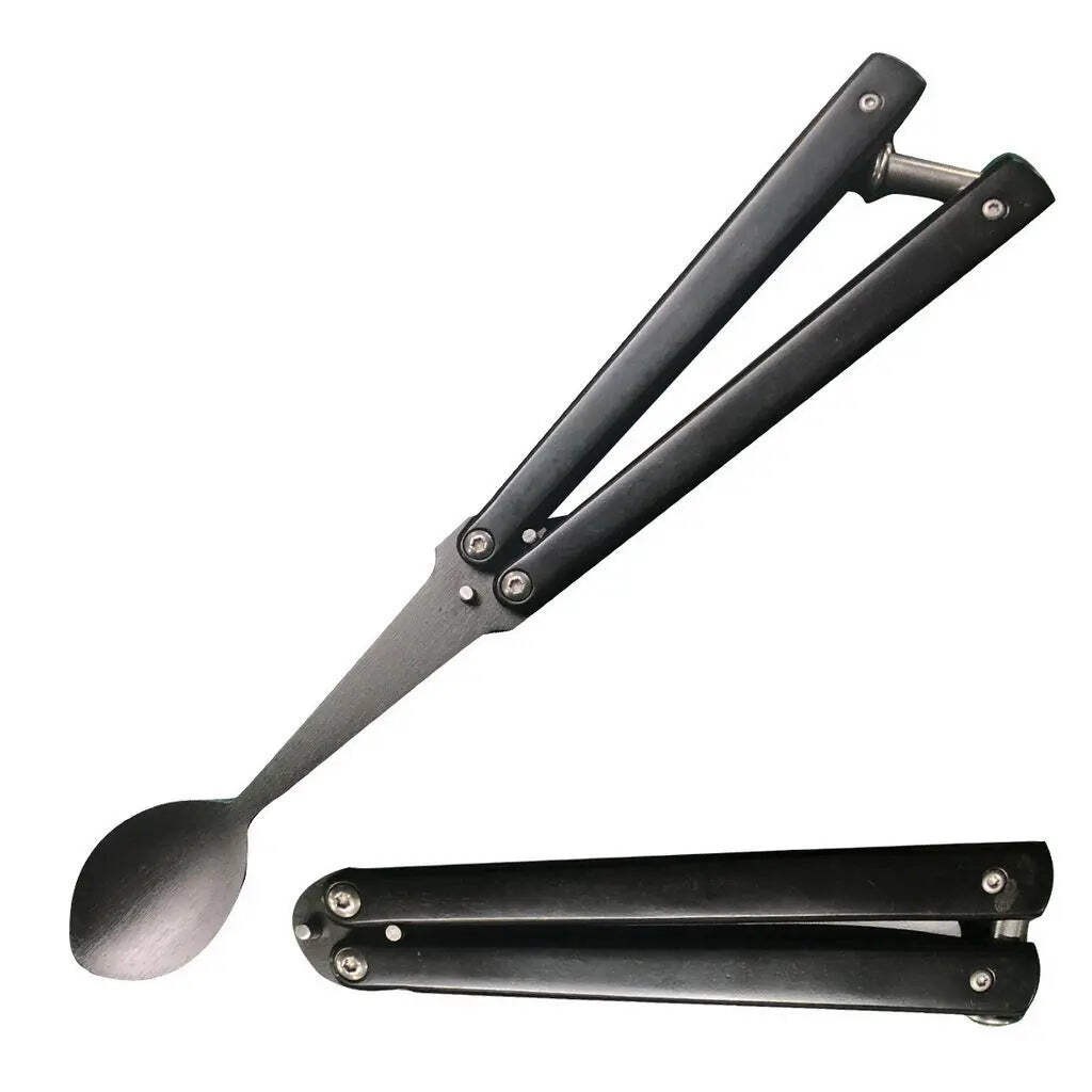 8.5″ Butterfly Spoon Stainless Steel Coated Black