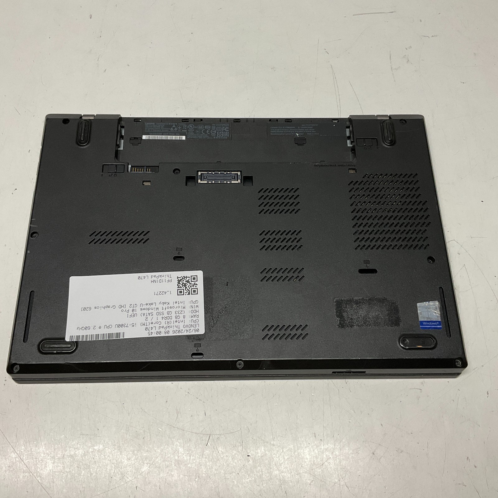 Lenovo ThinkPad L470 14″ | 2.60GHz Dual Core i5-7300U | 8GB 250GB SSD NO BATT