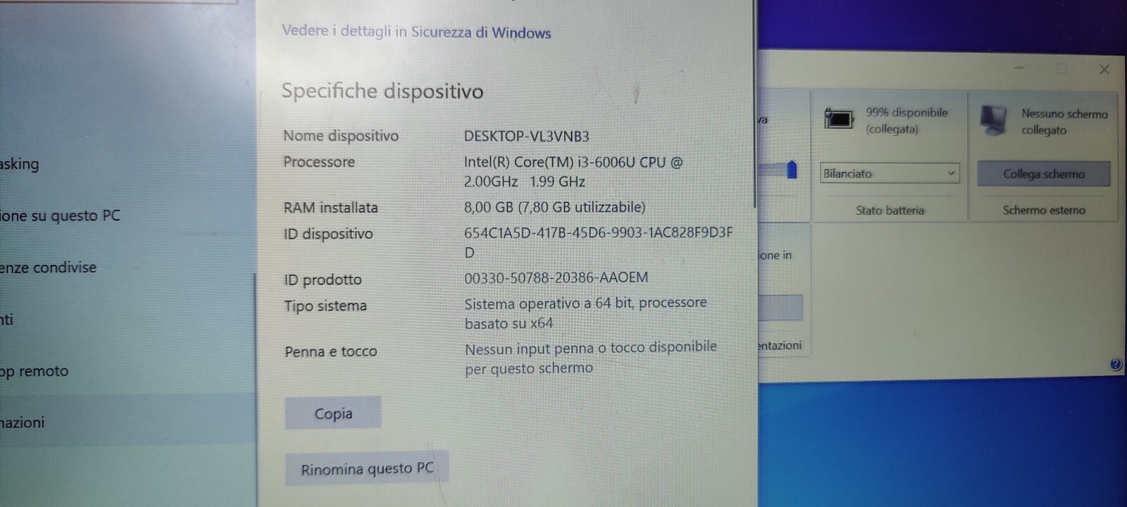 LENOVO V110-15 MOTHERBOARD 448.08B01.001N I3-6006U INTEL UHD 520 4GB RAM