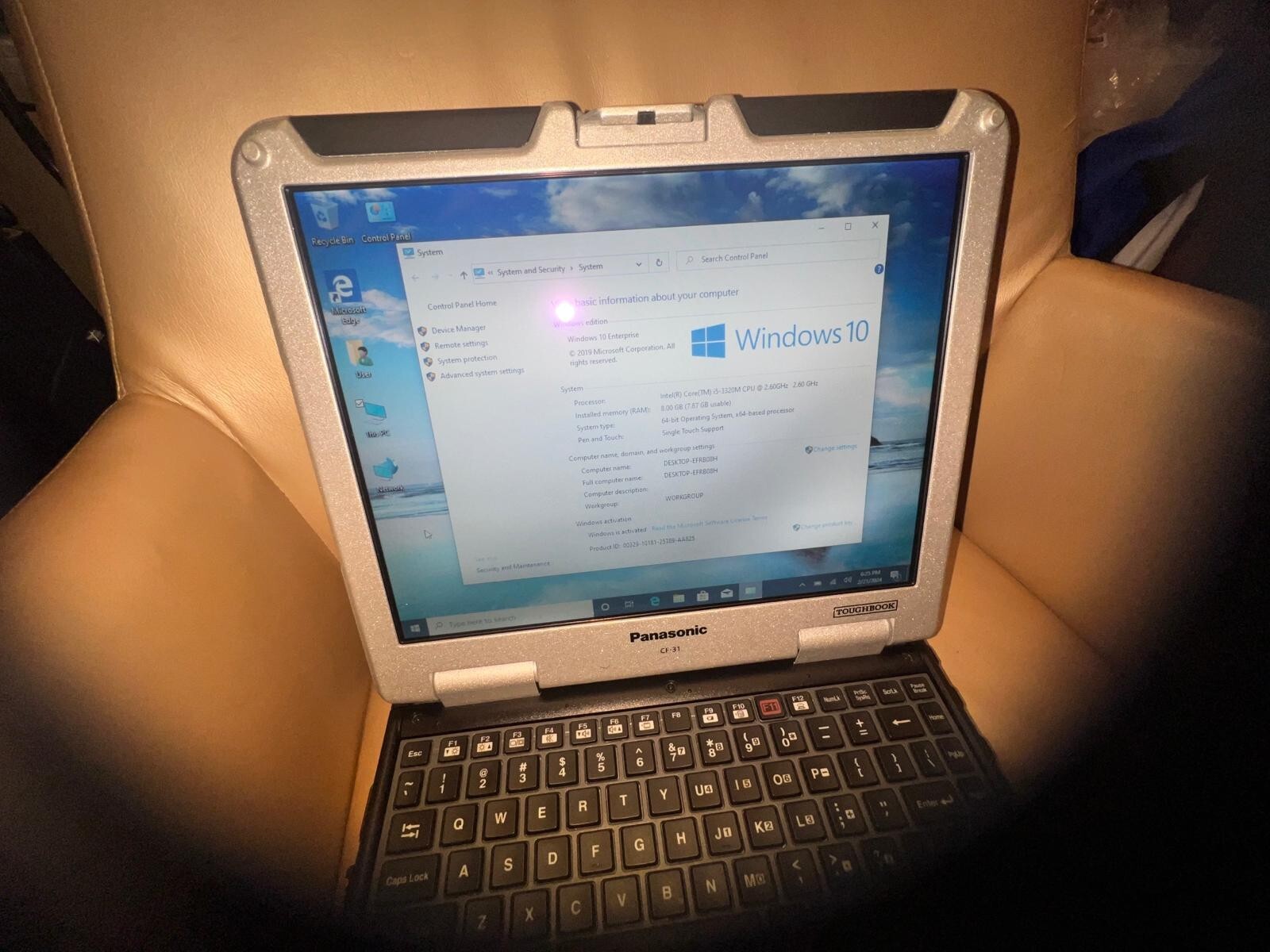 Panasonic ToughBook CF-31-MK3 i5-3320M 2.60GHz 8GB Ram Hours 3505