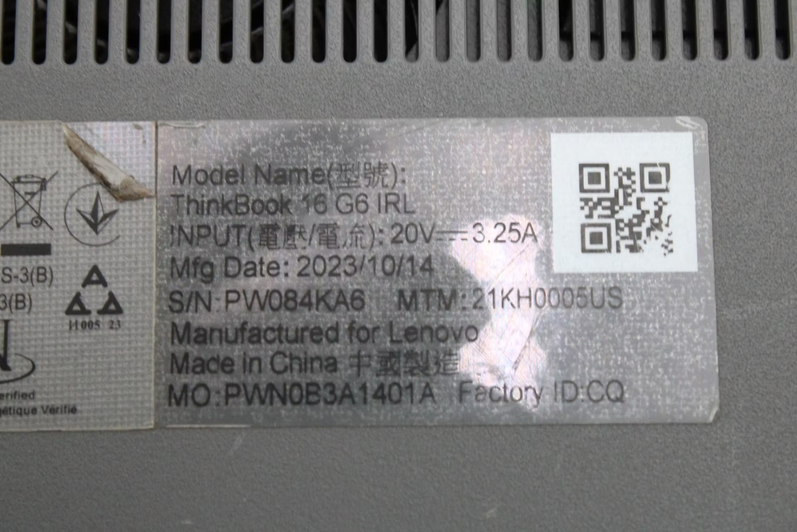 Lenovo ThinkBook 16 G6 IRL 16″ i5-1335U, 256GB NVMe, 16GB RAM