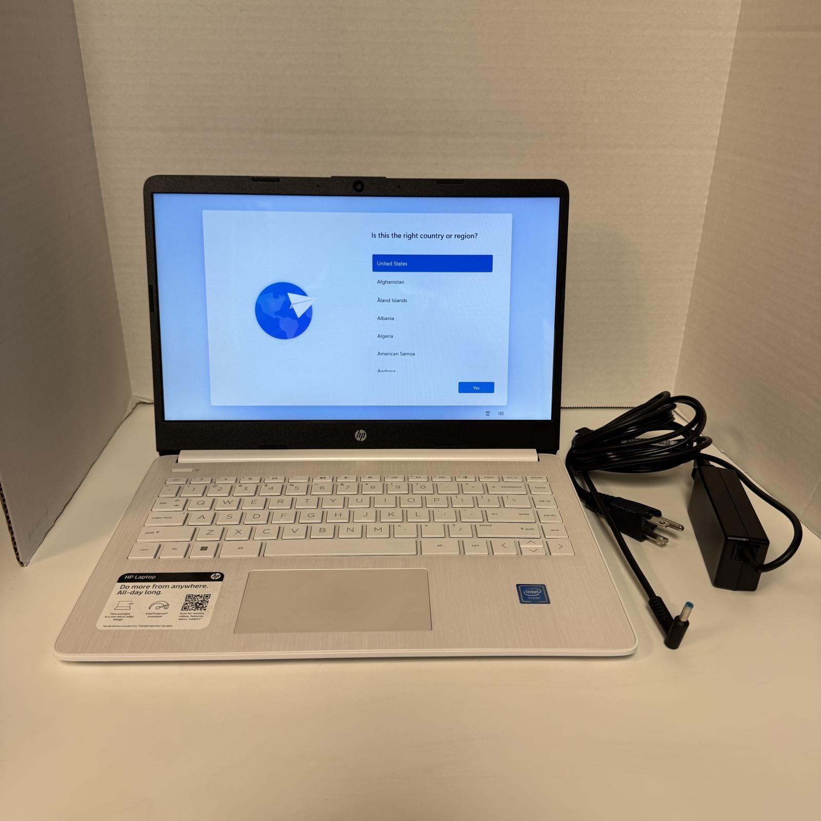 HP 14″ Laptop, Intel Celeron N4120, 4GB RAM, 64GB eMMC, Windows 11 Home