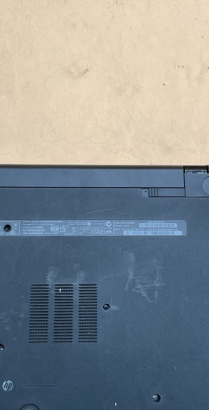MSI GF63 15.6-inch & HP 15-r227cy 15.6-inch Laptop No HDD for Parts or Repair