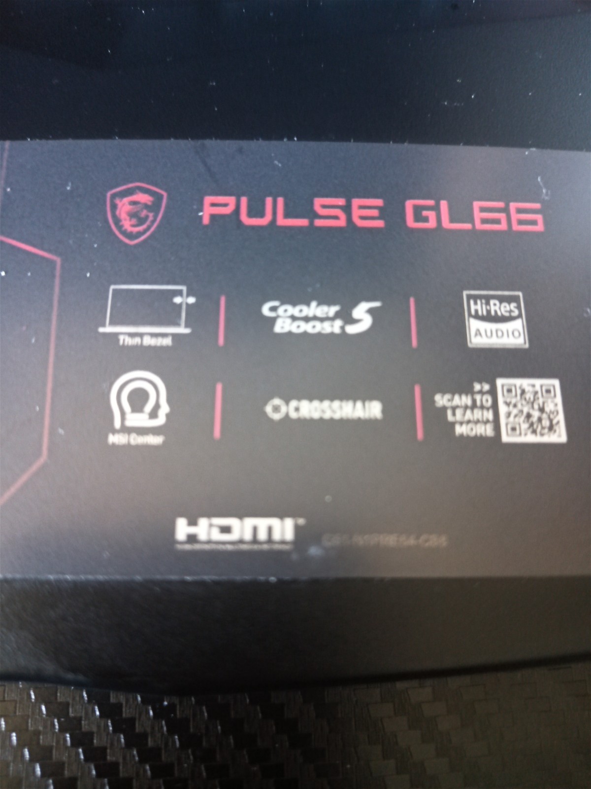 MSI Pulse GL66 (Loose N Key) Has Original Adapter