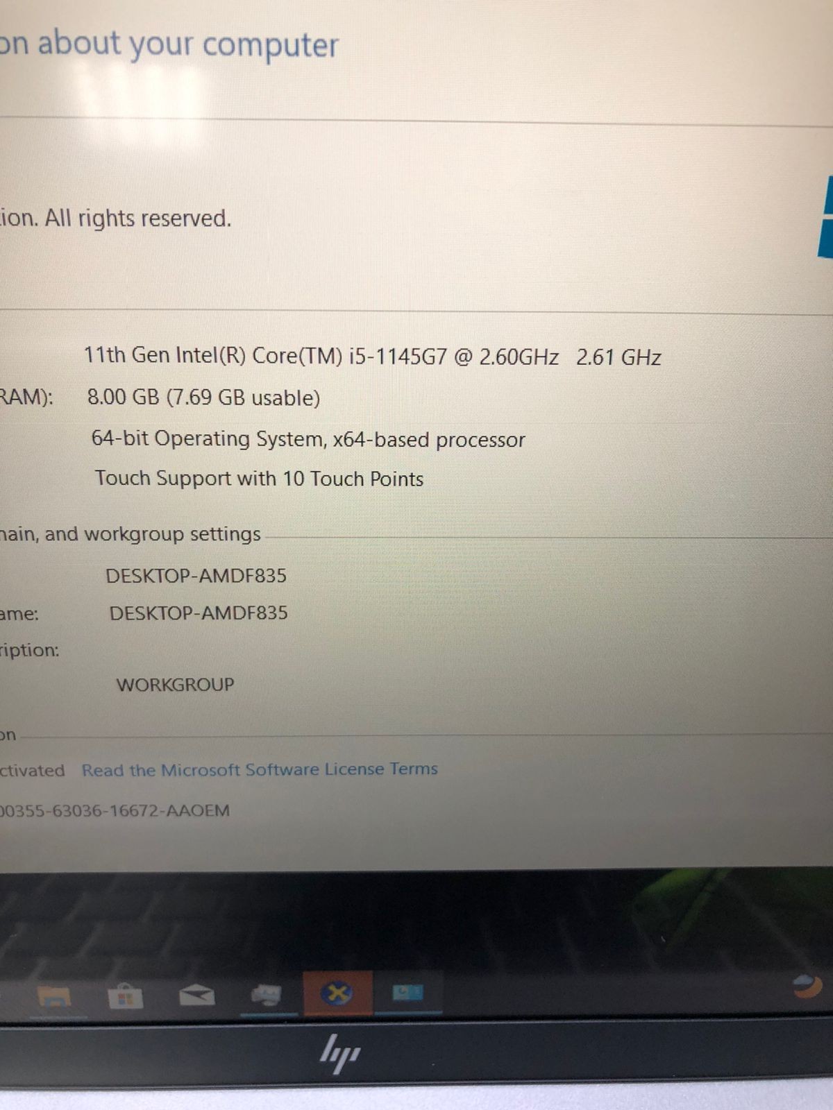 HP EliteBook 850 G8 – Intel Core i5 11th Gen | 16GB RAM | 256GB SSD