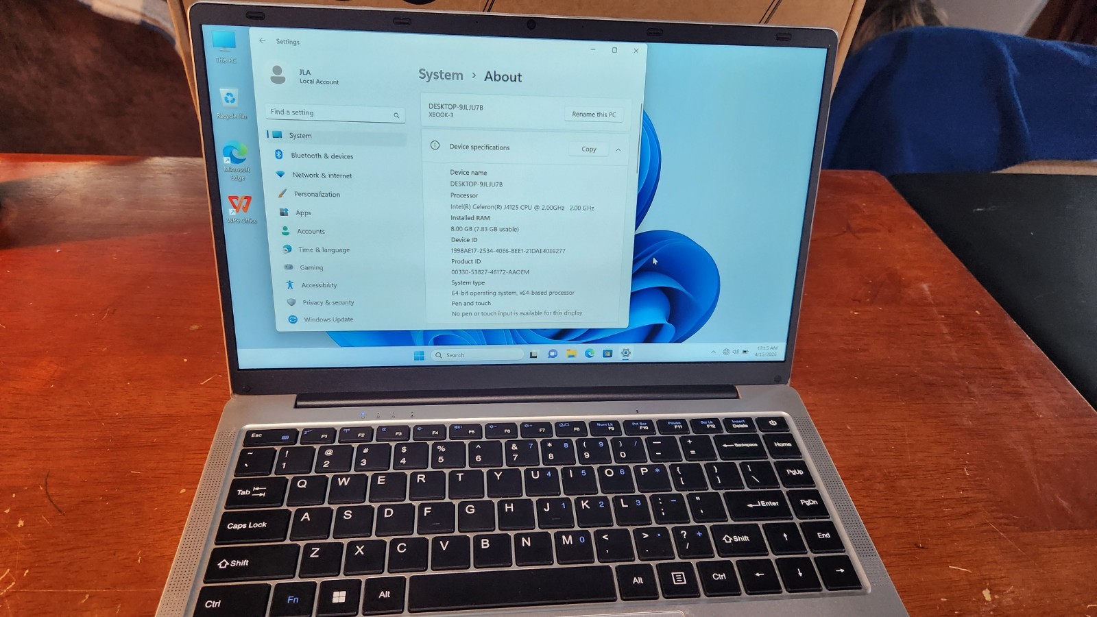 XBOOK 3 Laptop Computer Pc, 8gb With Intel Celeron J4125 Processor