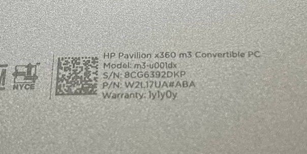 HP Pavilion x360 m3 6GB 13.3-Inch HD I3-6100u 2.30 GHz 500GB HDD