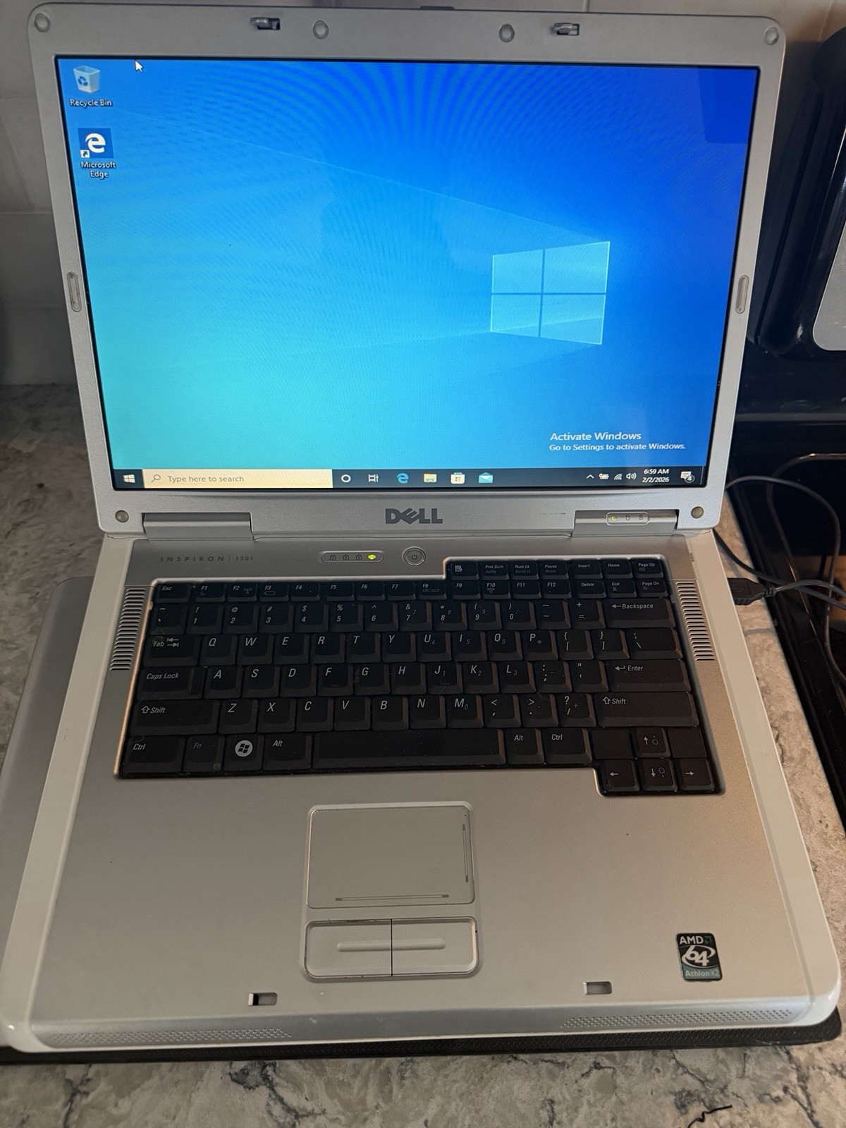 Dell Inspiron 1501 Laptop AMD Athlon 64 X2 1.7GHz 4GB RAM 500GB HDD Win 10