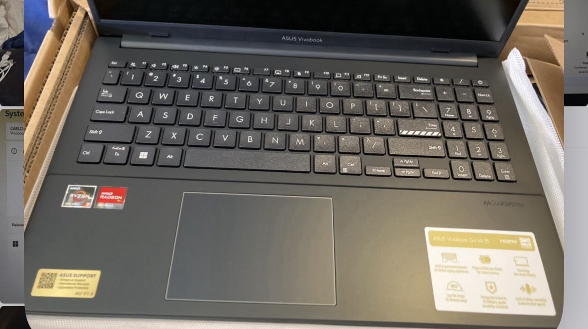 ASUS Vivobook Go 15 -E1504FA Laptop. New in Box- 512GB SSD – 8GB RAM – 15.6″ FHD