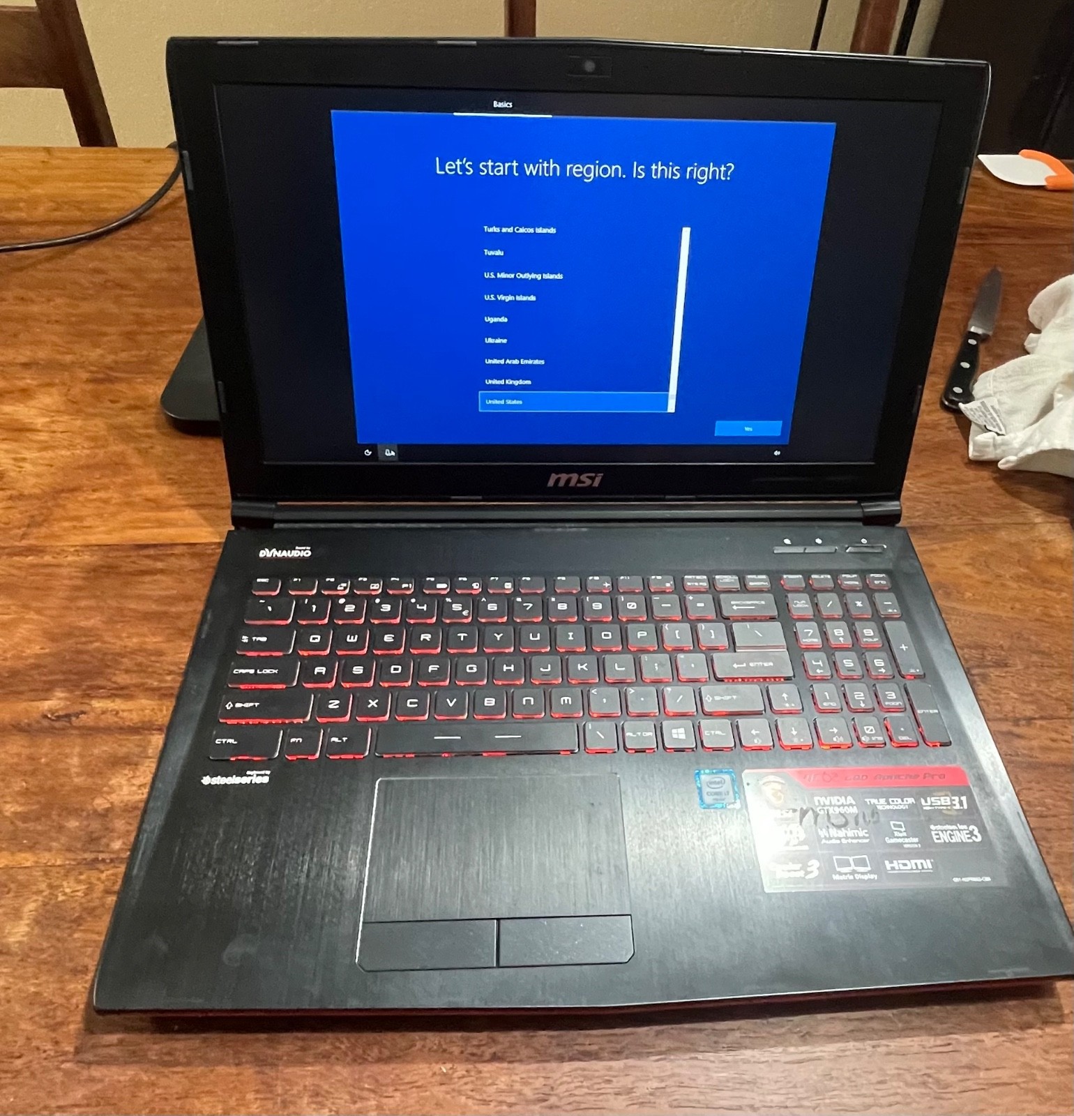 MSI GE62 6QD Apache Pro 15.6″ Intel i7-6700HQ 2.6GHz 16GB RAM 1TB GTX 960M
