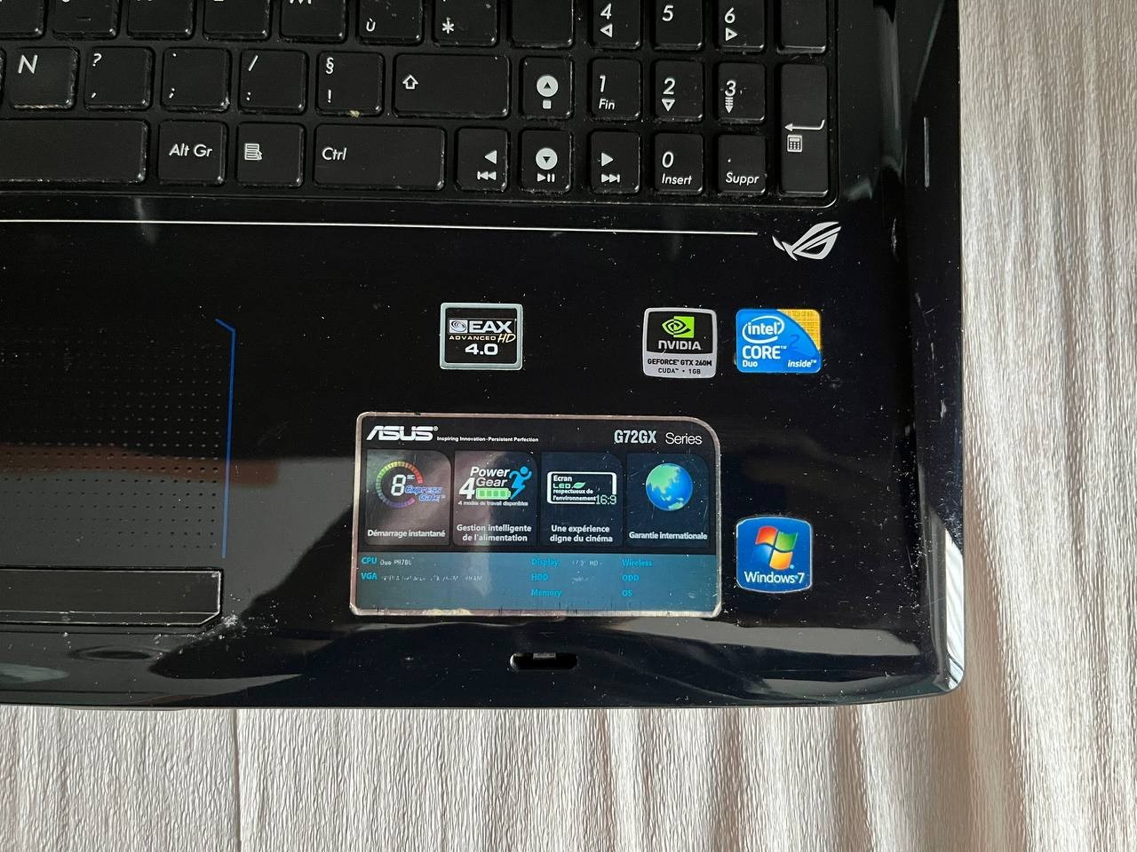 *Rare* 17.3” Asus Rog G72GX Core 2 Duo, Nvidia Laptop Not Working