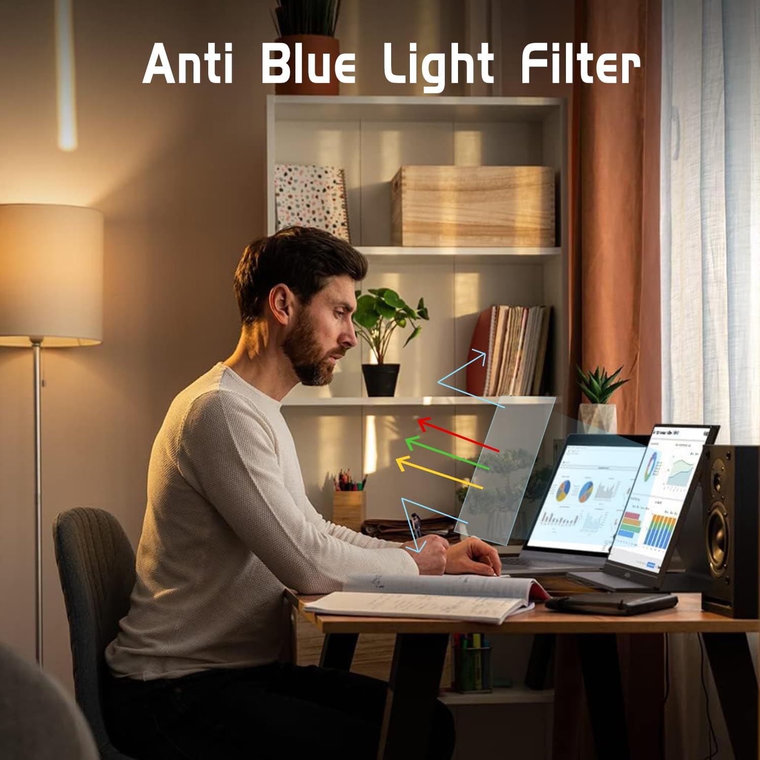 16.1″ Monitor Screen Protector, Anti Blue Light Anti Glare for Acer/Dell/ARZOPA