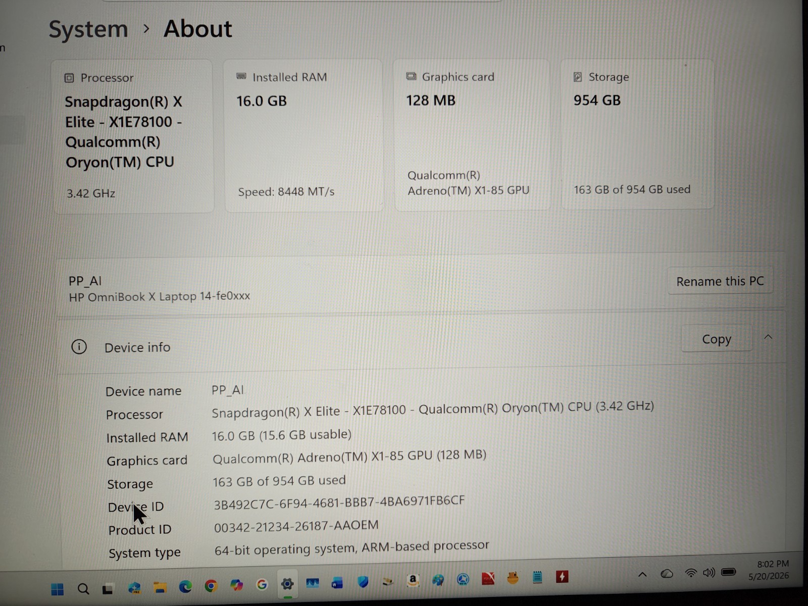 HP – OmniBook X Copilot+ PC 14″ 2.2K Touch Laptop, Snapdragon X Elite, 16GB, 1TB