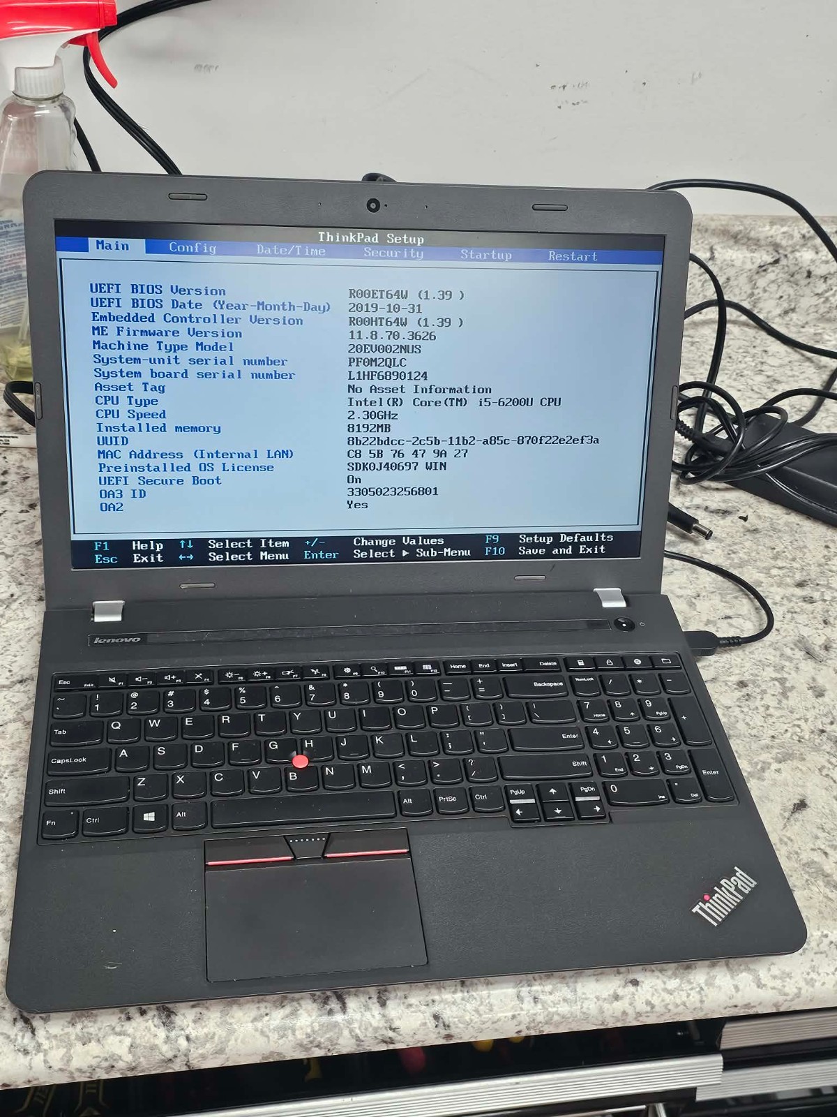 Clean Home / Office Lenovo ThinkPad E560 w/Core i5, 15″ Laptop – Powers & Posts