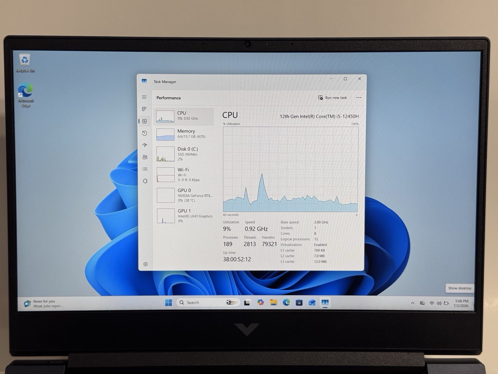 HP Victus Gaming Laptop 15 144Hz FHD i5-12450H 16GB RAM 1TB SSD RTX 3050