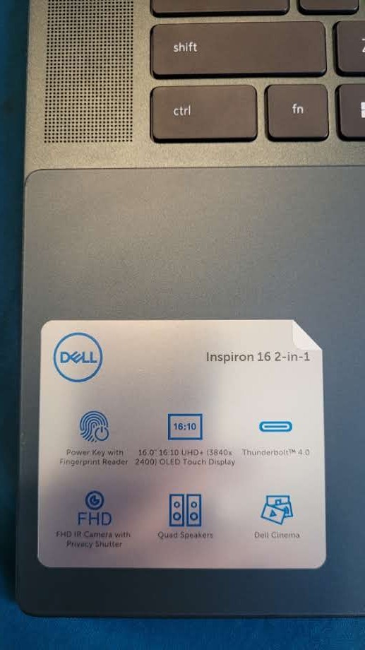 Dell Inspiron 16 7620 16″ 4K 512GB SSD, Intel i7 12th Gen., 2.10 GHz 16GB RAM