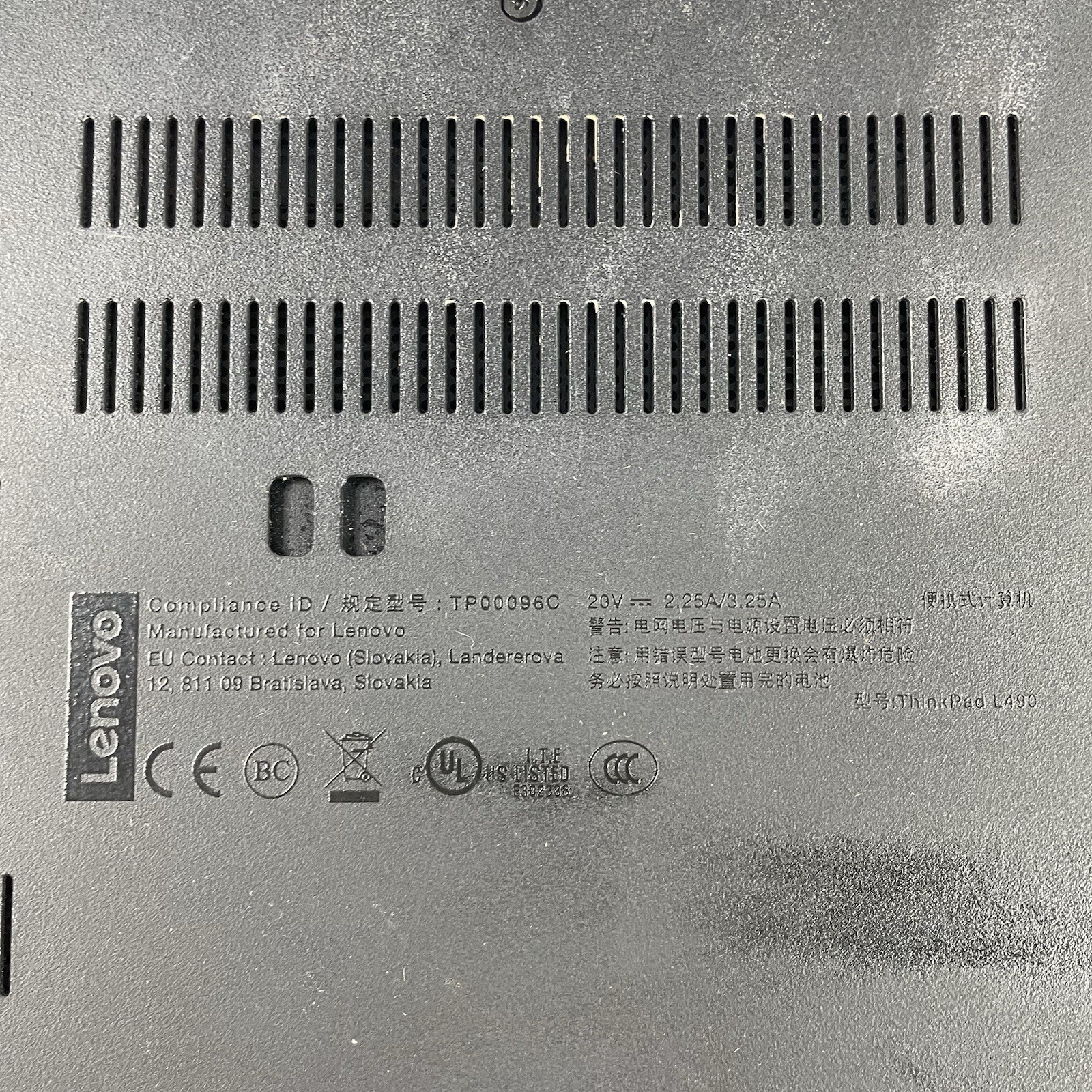 Lenovo ThinkPad L490 14″ i5-8250U 1.60 GHz 8 GB RAM No SSD/OS/AC