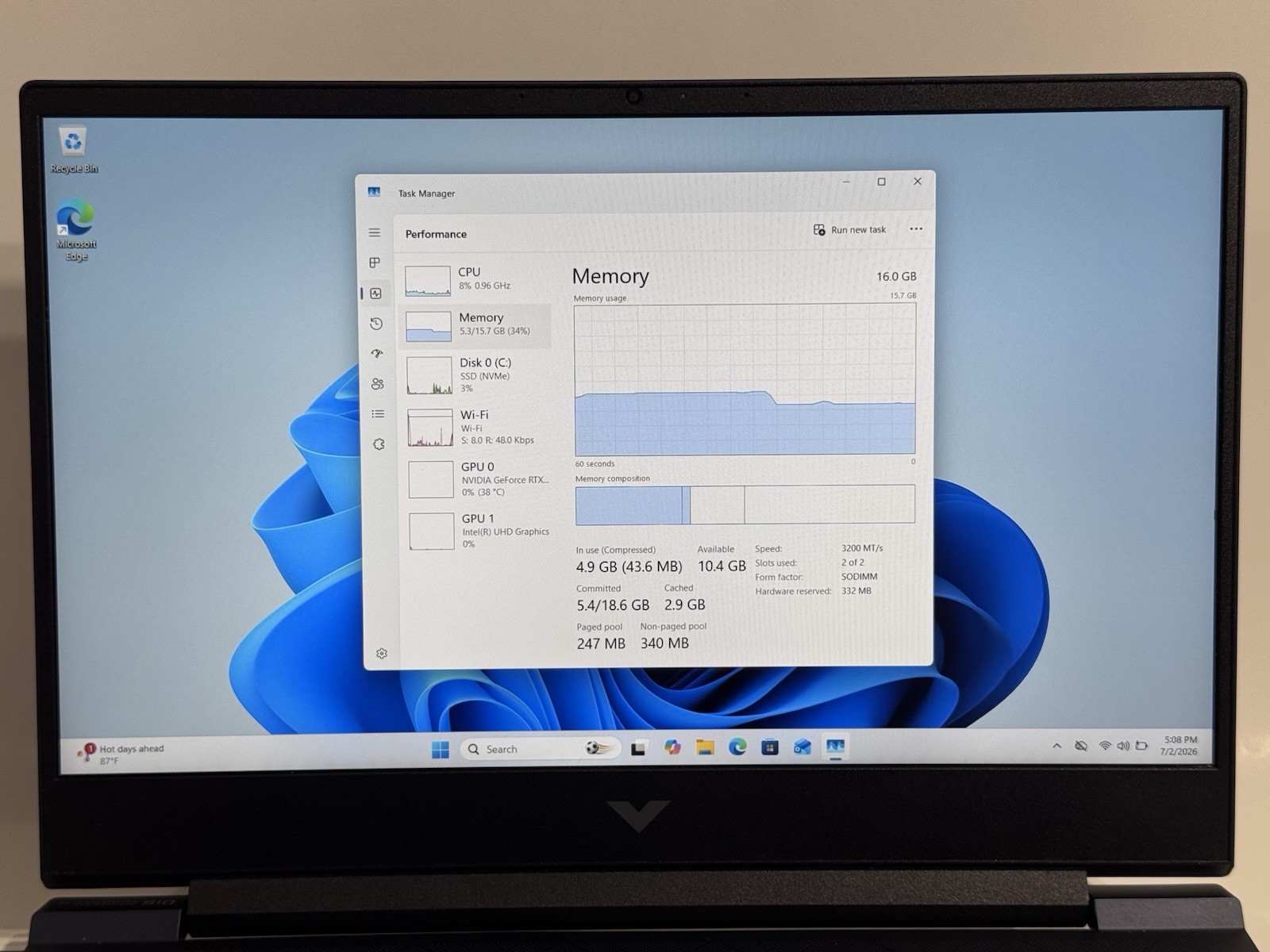 HP Victus Gaming Laptop 15 144Hz FHD i5-12450H 16GB RAM 1TB SSD RTX 3050