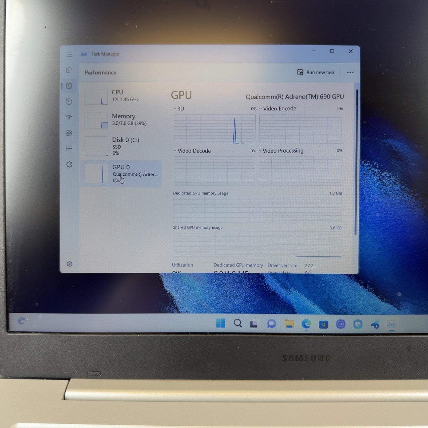 Samsung Galaxy Book NP545XLA 14″ Snapdragon 7c 3.15 4GB RAM 128GB SSD