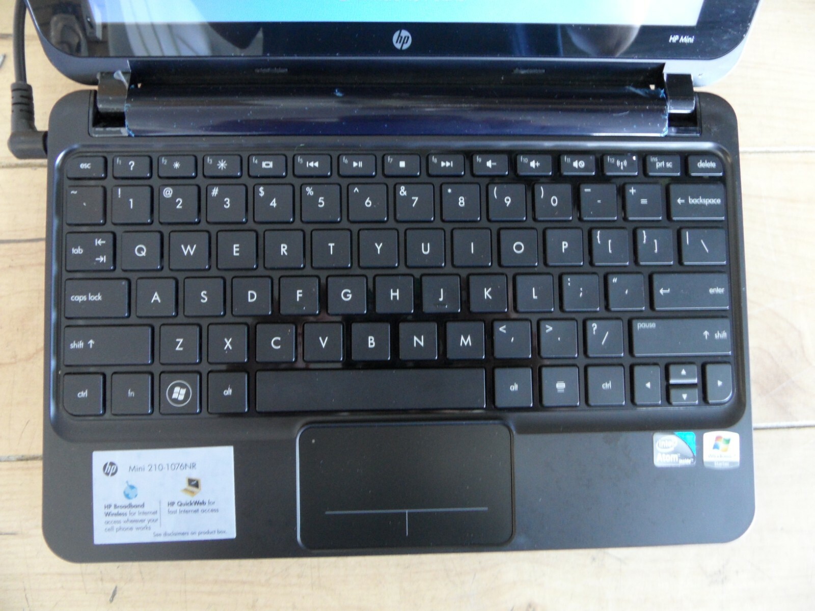 HP Mini 210 / 210-1076NR – Atom N450 – Parts Laptop – Tested, Hard Drive Wiped