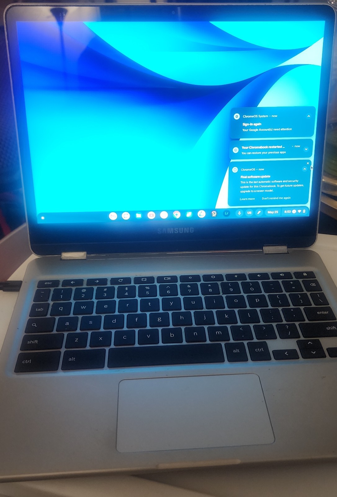 Samsung XE513C24-K01 Chromebook 12.3″ 2 in 1 4G 32G Silver Keyboard Mulfunction