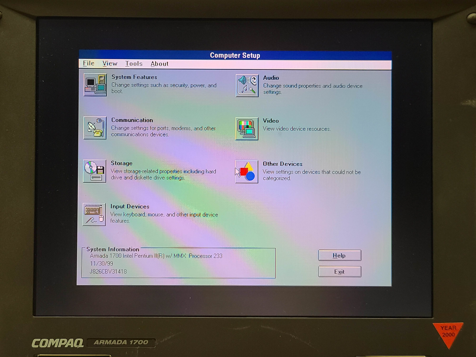 Compaq Armada 1700 Pentium II 233MHz + 160MB + 4GB Windows 98 SE *READ* TESTED