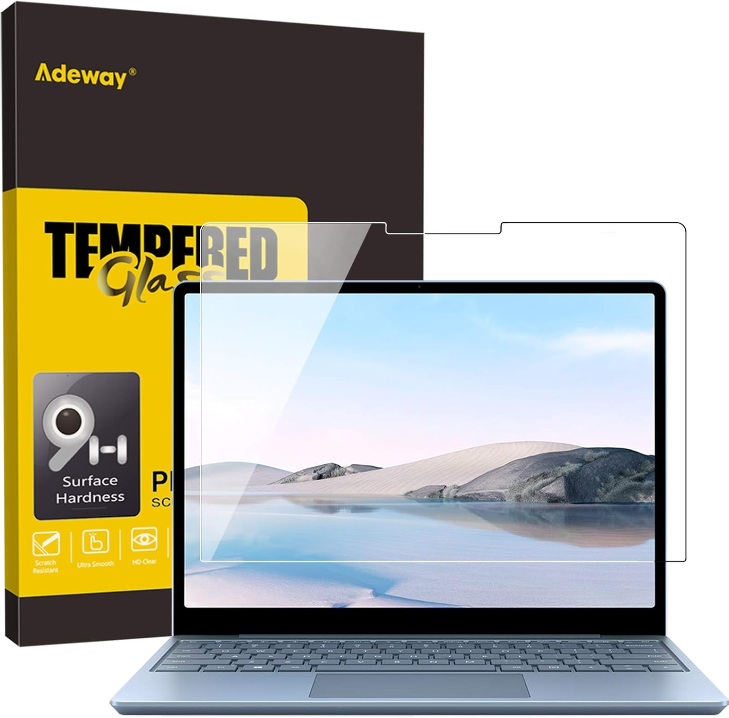Surface Laptop Go 2 12.4″ 2022 Tempered Glass Screen Protector, 9H Hardness, HD