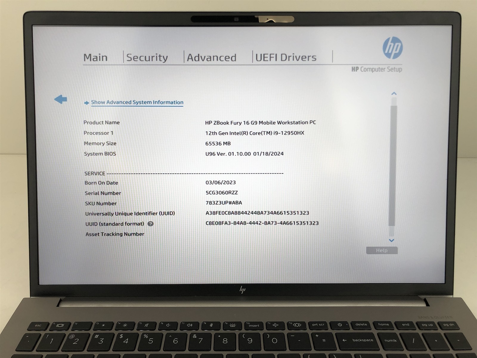 HP ZBook Fury 16 G9: Core i9-12950HX 2.5GHz – 64GB – 2TB – RTX A5500 Mobile