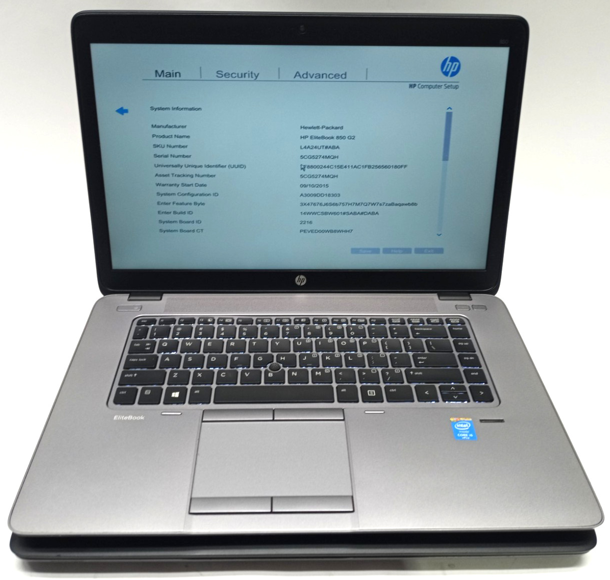 Lot of 2 HP EliteBook 850 G1/G2 i5&i7-4th&5th Gens@2.10 4GB RAM No HDD/OS MC671!
