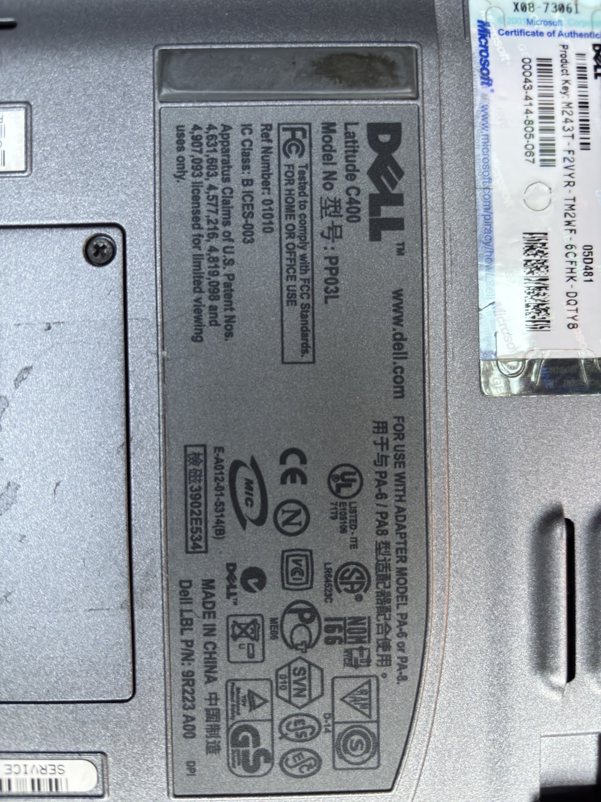 Dell Latitude C400 12in Pentium III 1.20GHz 512MB, No HDD, No OS, Boots to BIOS