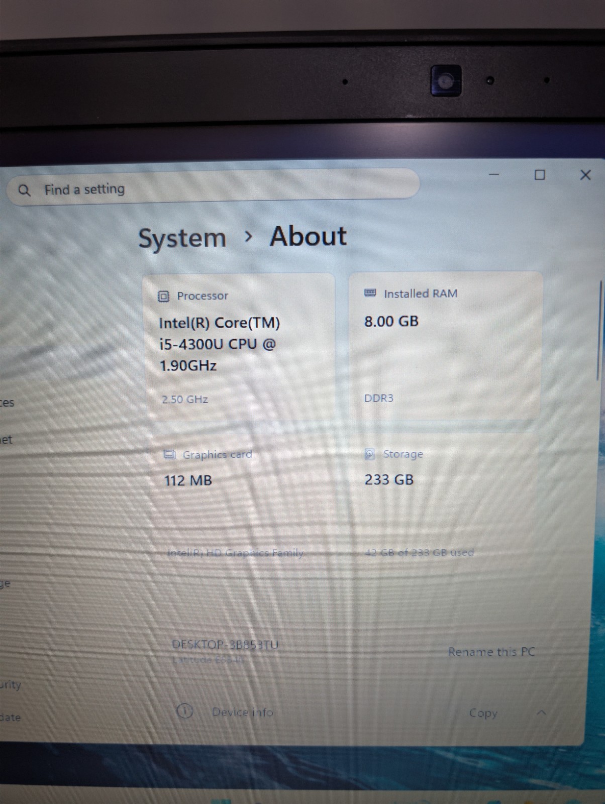 DELL Latitude E5540 15.6″- i5-4300U@1.90GHz/250GB SSD/8GB RAM/Win 11 Pro