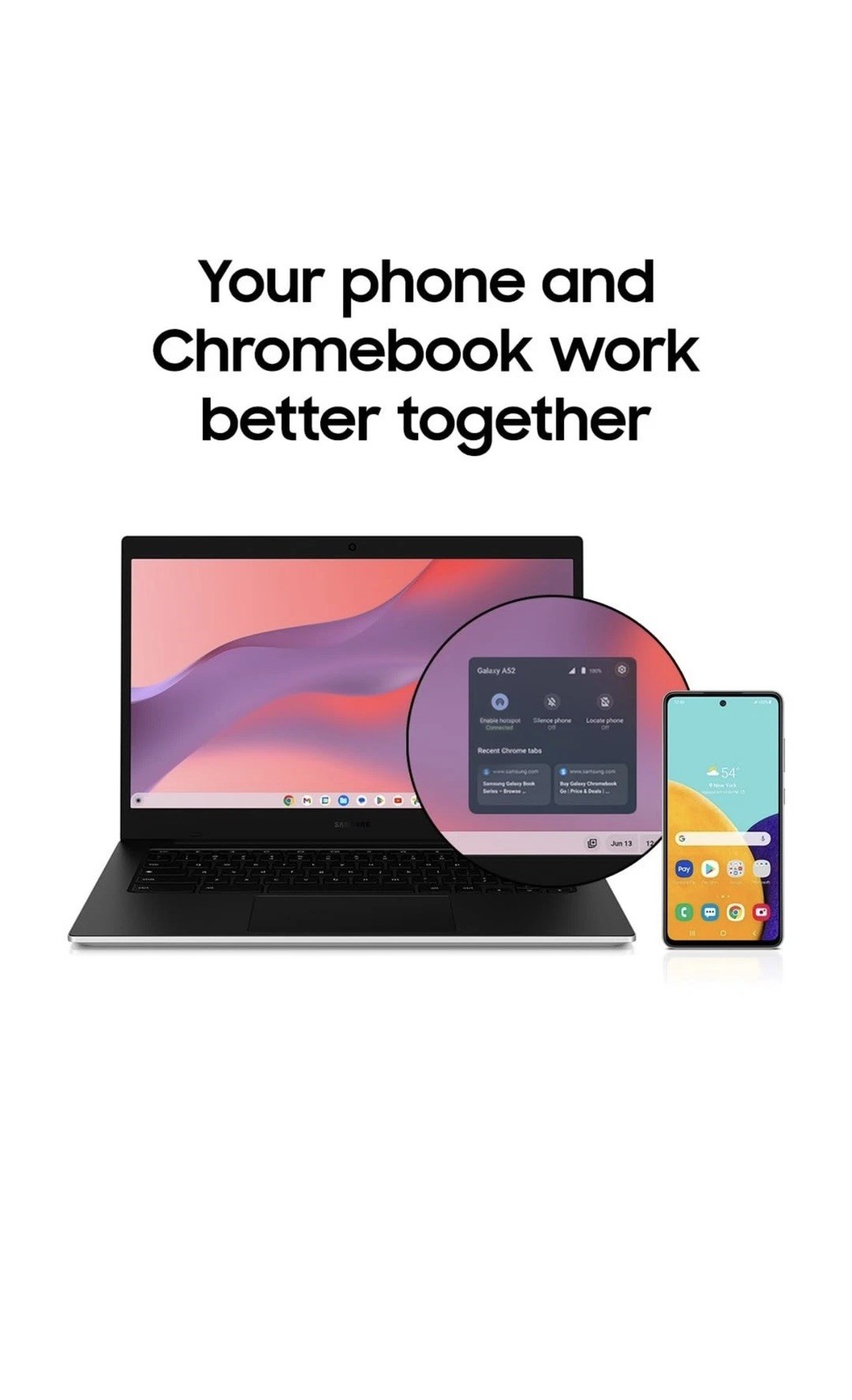 SAMSUNG Galaxy Go XE340XDA-KA2US 14″ Chromebook N4500 4GB 64GB eMMC ChromeOS